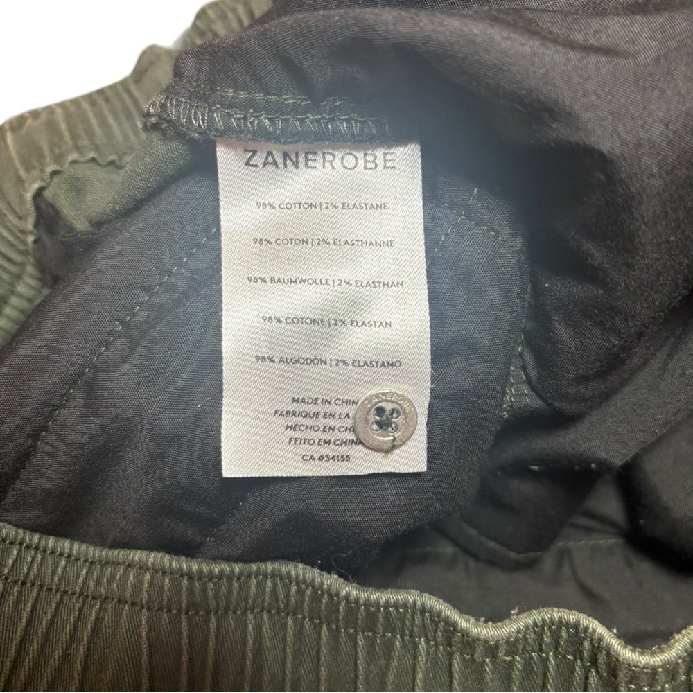ZANEROBE Sureshot Jogger Olive Green Cotton Stretch Elastic Waist Men’s Sz 36 - Picture 7 of 7